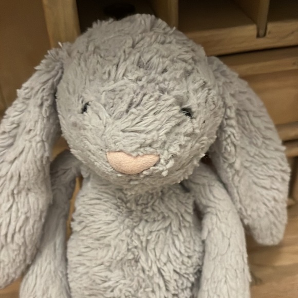 Jellycat Bunny Woodland Gray Well-loved Rabbit Plush Stuffed Animal Bashful - Picture 2 of 11
